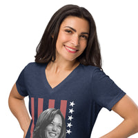 KAMALA NEEDS YOU! Women’s Relaxed V-Neck T-Shirt