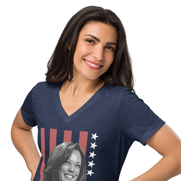 JOYFUL WARRIOR! Women’s Relaxed V-Neck T-Shirt
