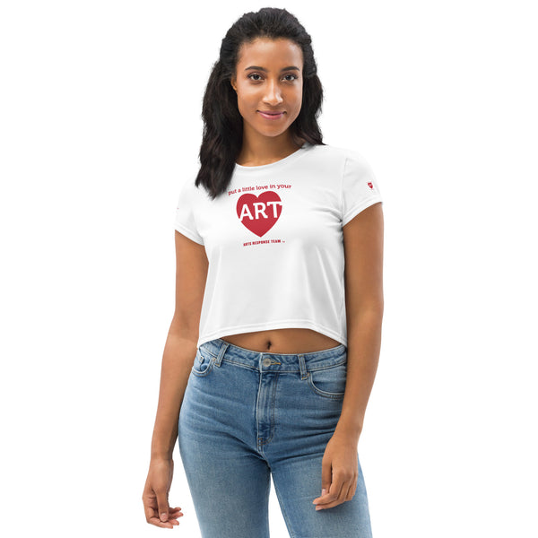 heA.R.T. All-Over Print Crop Tee