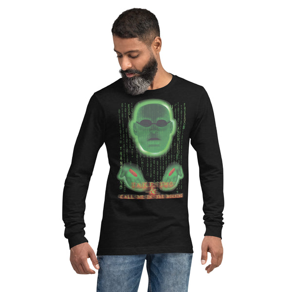 TAKE TWO "Green Head & Hands" Unisex Long Sleeve Tee