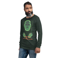 TAKE TWO "Green Head & Hands" Unisex Long Sleeve Tee