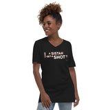 Can A Sistah Get A Shot?! V-Neck T-Shirt