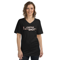 Can A Sistah Get A Shot?! V-Neck T-Shirt