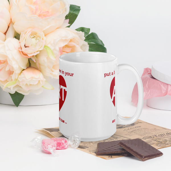 heA.R.T. White Glossy Mug